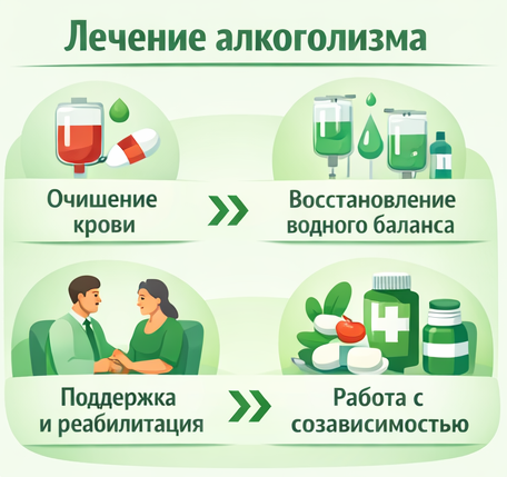 лечение алкоголизма в Луганске этапы